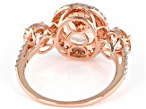 Pre-Owned Peach Morganite 10k Rose Gold Ring 2.82ctw