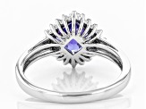 Pre-Owned Blue Tanzanite Rhodium Over 10k White Gold Ring 1.55ctw