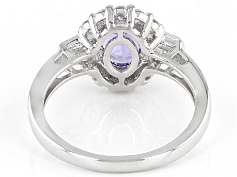 Pre-Owned Blue Tanzanite Rhodium Over Sterling Silver Ring 1.96ctw