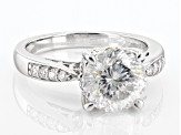 Pre-Owned Moissanite Platineve Two Tone Ring 3.21ctw DEW.