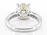 Pre-Owned Moissanite Platineve Two Tone Ring 3.21ctw DEW.