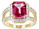 Pre-Owned Pink Topaz 10k Yellow Gold Ring 4.04ctw