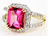 Pre-Owned Pink Topaz 10k Yellow Gold Ring 4.04ctw