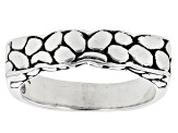 Pre-Owned Silver "Intertwined Peace" Watermark Band Ring