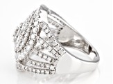 Pre-Owned White Diamond 10K White Gold Cocktail Ring 1.50ctw
