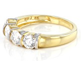 Pre-Owned Moissanite 3k yellow gold band ring 1.16ctw DEW