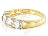 Pre-Owned Moissanite 3k yellow gold band ring 1.16ctw DEW
