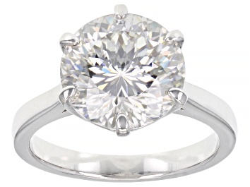 Picture of Pre-Owned Moissanite platineve solitaire ring 5.67ct DEW