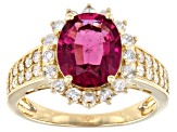 Pre-Owned Red Rubellite 14K Yellow Gold Ring 2.85ctw