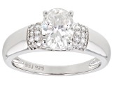Pre-Owned Moissanite platineve engagement ring 1.80ctw DEW