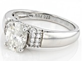 Pre-Owned Moissanite platineve engagement ring 1.80ctw DEW