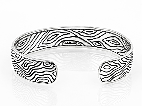 Pre-Owned Sterling Silver "Damascus" Cuff Bracelet