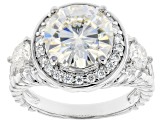 Pre-Owned Moissanite Platineve Ring 4.28ctw DEW