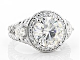 Pre-Owned Moissanite Platineve Ring 4.28ctw DEW