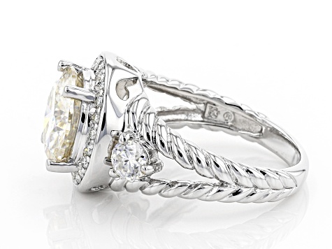 Pre-Owned Moissanite Platineve Ring 4.28ctw DEW