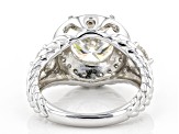 Pre-Owned Moissanite Platineve Ring 4.28ctw DEW