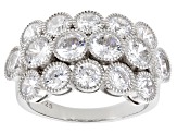 Pre-Owned White Cubic Zirconia Rhodium Over Sterling Silver Ring 6.60ctw