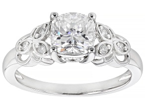 Pre-Owned Moissanite platineve engagement ring 1.36ctw DEW