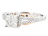 Pre-Owned White Diamond 14k White And Rose Gold Ring 0.65ctw