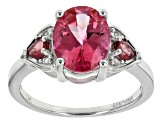 Pre-Owned Pink Mexican Danburite Sterling Silver Ring 2.37ctw