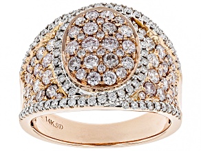 Pre-Owned White Diamond 14K Rose Gold Ring 1.61ctw