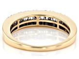 Pre-Owned White Diamond 10k Yellow Gold Band Ring 0.25ctw