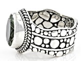Pre-Owned Green Prasiolite Sterling Silver Ring 3.35ct