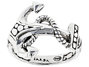 Pre-Owned Silver "Anchor To My Soul" Watermark Ring