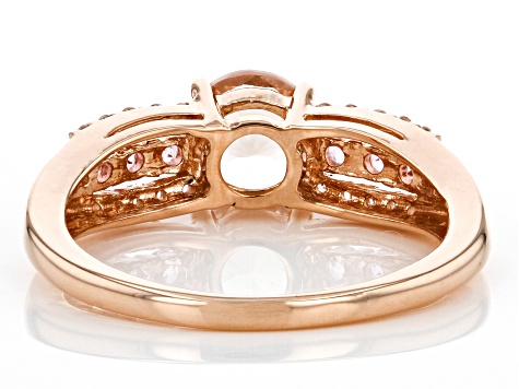 Pre-Owned Peach Morganite 10K Rose Gold Ring 0.93ctw