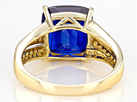 Pre-Owned Blue Kyanite 14k Yellow Gold Ring 6.30ctw