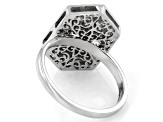 Pre-Owned Polki Diamond Foil-Backed Sterling Silver Ring