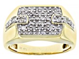 Pre-Owned Candlelight Diamonds™ 10K Yellow Gold Mens Ring 0.75ctw