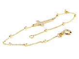 Pre-Owned 14k Yellow Gold Polished Cross Bracelet