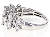 Pre-Owned Moissanite Platineve Cluster Ring 2.64ctw DEW.