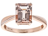 Pre-Owned Pink Morganite 18K Rose Gold Over Sterling Silver Ring 1.92ctw