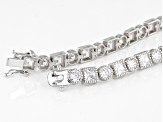 Pre-Owned White Cubic Zirconia Rhodium Over Sterling Silver Tennis Bracelet 19.98ctw