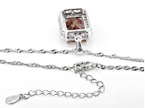 Pre-Owned Pink Zandrite® Rhodium Over Sterling Silver Pendant With Chain 6.22ctw