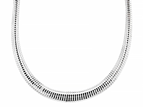 Pre-Owned Sterling Silver Graduated Tubogas 20 inch Necklace