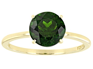 Picture of Pre-Owned Green Chrome Diopside 10k Yellow Gold Solitaire Ring 1.78ct