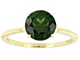 Pre-Owned Green Chrome Diopside 10k Yellow Gold Solitaire Ring 1.78ct
