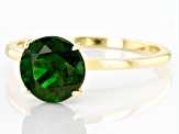 Pre-Owned Green Chrome Diopside 10k Yellow Gold Solitaire Ring 1.78ct