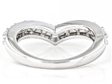 Pre-Owned Moissanite Platineve Chevron ring 1.10ctw DEW