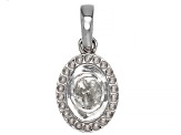 Pre-Owned Polki Diamond Sterling Silver Pendant