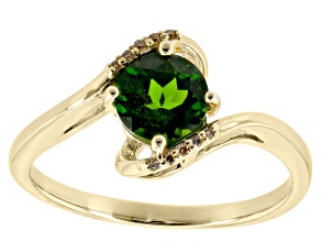 Pre-Owned Green Chrome Diopside 10K Yellow Gold Ring 0.83ctw