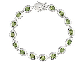 Pre-Owned Green Apatite Sterling Silver Bracelet 9.95ctw