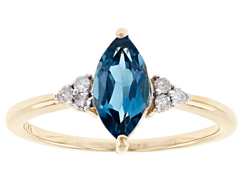 Pre-Owned London Blue Topaz 14k Yellow Gold Ring 1.10ctw