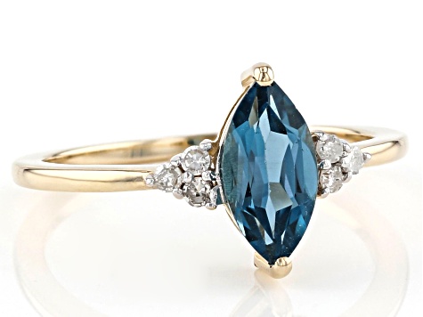 Pre-Owned London Blue Topaz 14k Yellow Gold Ring 1.10ctw