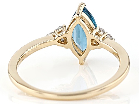 Pre-Owned London Blue Topaz 14k Yellow Gold Ring 1.10ctw