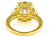 Pre-Owned White Cubic Zirconia 18k Yellow Gold Over Sterling Silver Ring 9.69ctw