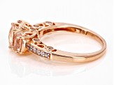 Pre-Owned Peach Morganite 14k Rose Gold Over Sterling Silver Ring 1.68ctw